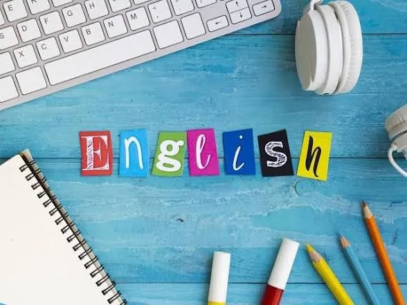 English language learning materials on a desk