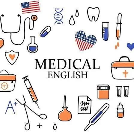 Medical English — медицинская тематическая иллюстрация