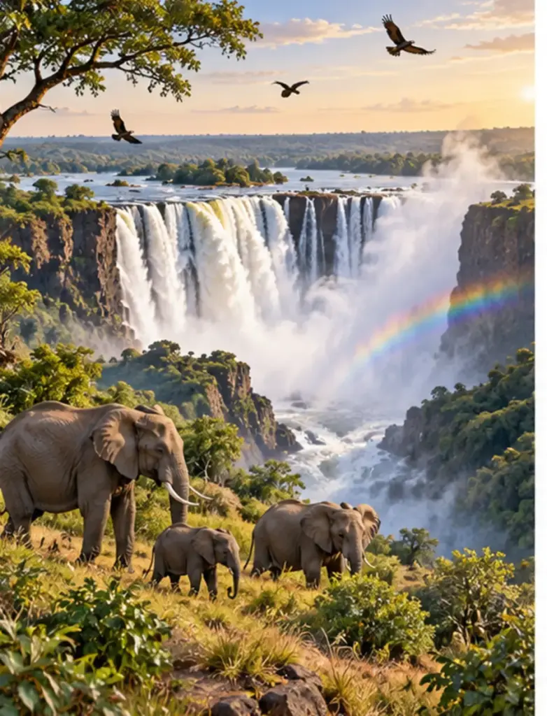 Victoria Falls and Waterfall Wildlife