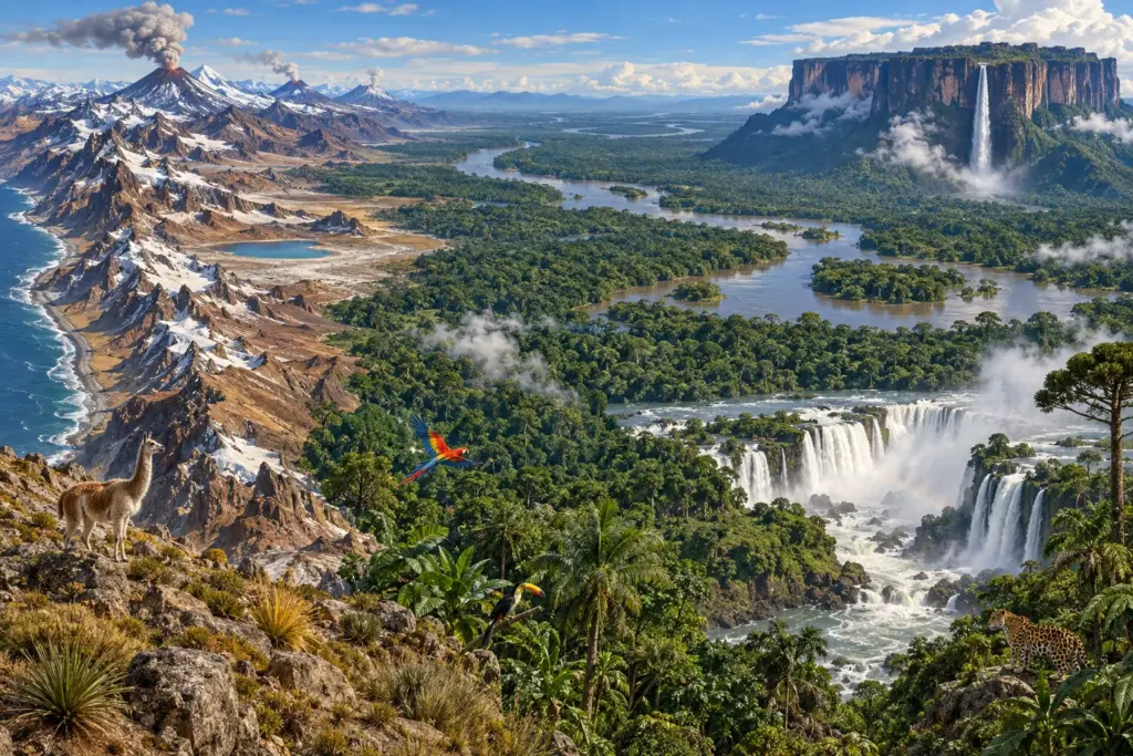Анды, Амазонка и водопады Южной Америки